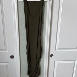 Olive Green Sleeveless Maxi Dress